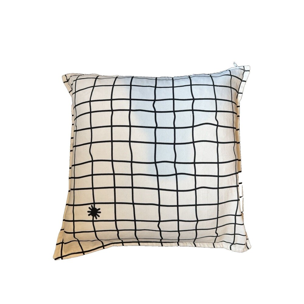 Ikea Halloween KUSTFYR Cushion cover Ghosts 20x20" Black White NEW 2025 Cotton - Picture 6 of 13